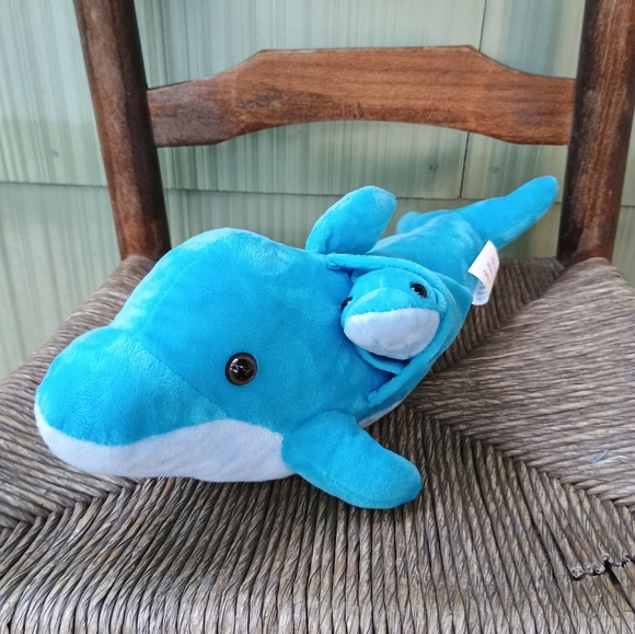 Fun Stuff 14" Dolphin Mother and Baby Plush Stuffed An Stuffed Animal - Picture 2 of 12